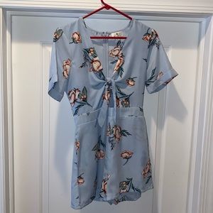 Socialite blue floral romper